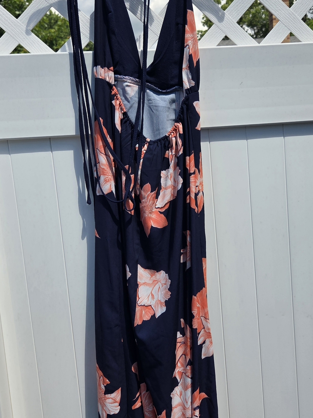 Hello Molly Navy Blue/Floral Maxi Dress NWT - Size 6 - Picture 5 of 6